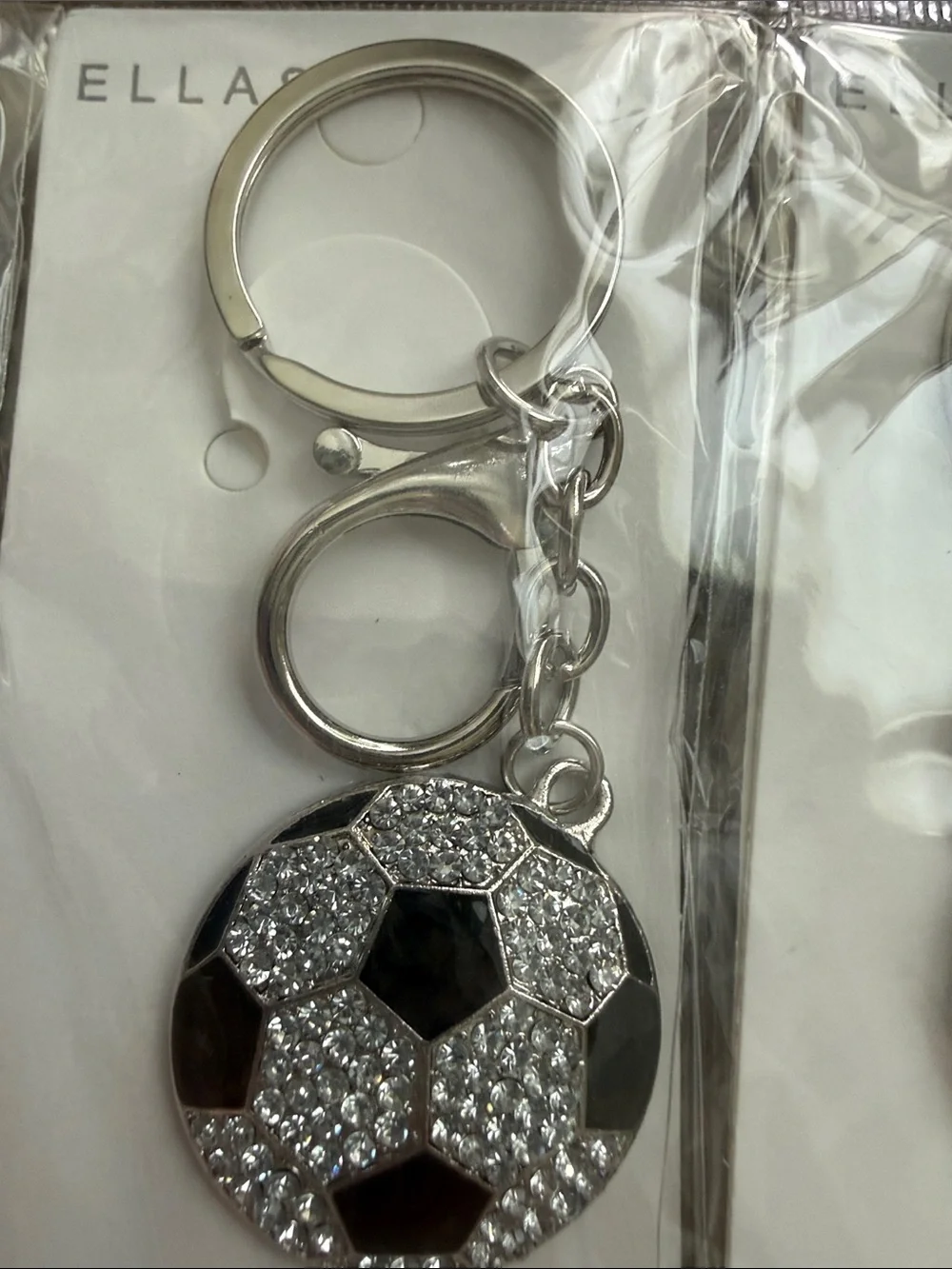 4 for $10 Soccer Ball Keychain Charm - Silver and Gold Accent NWT